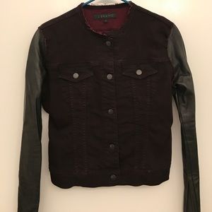J BRAND jacket with leather sleeves